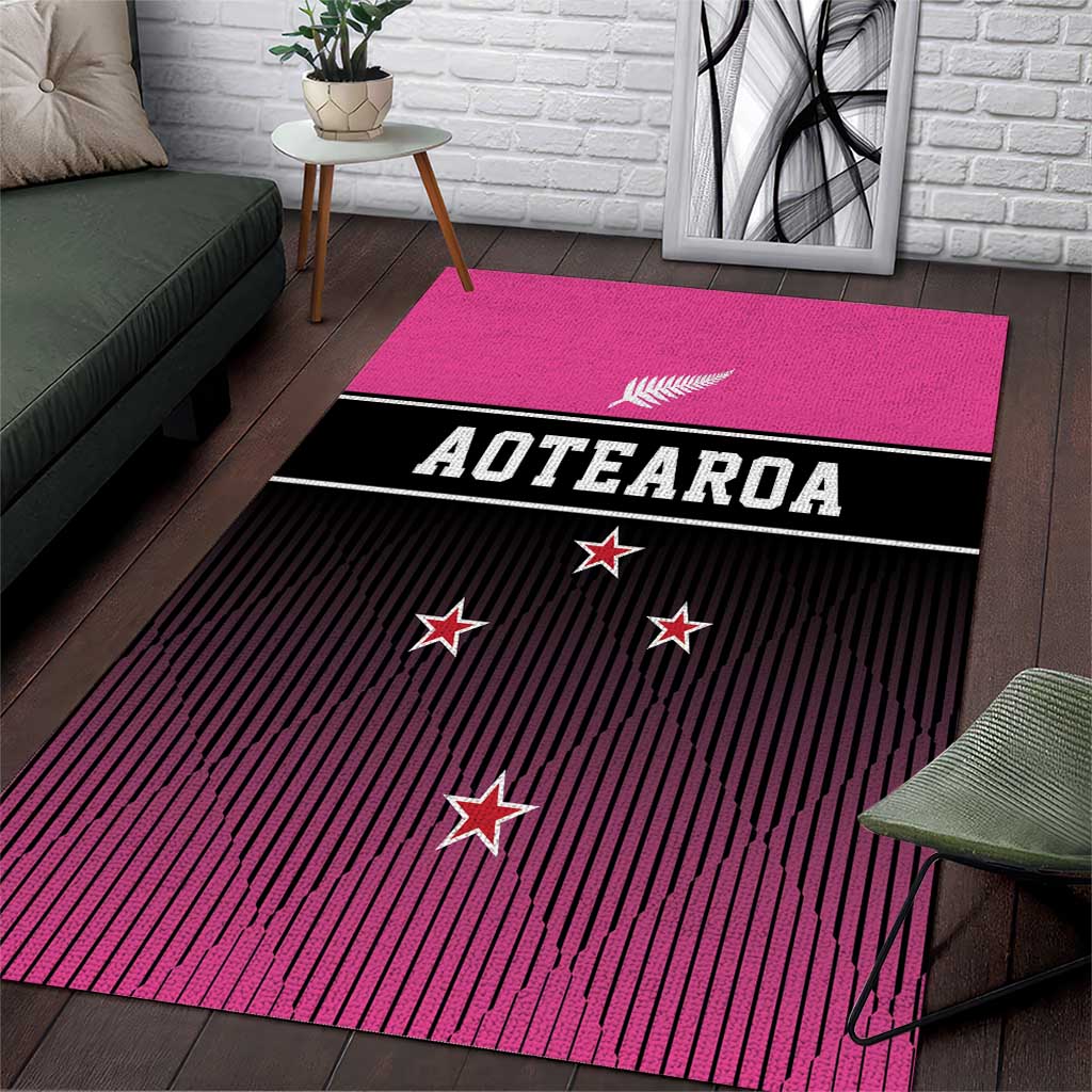 New Zealand Women Cricket Area Rug Pink Simple Style LT05 Pink - Polynesian Pride