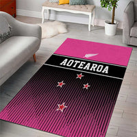 New Zealand Women Cricket Area Rug Pink Simple Style LT05 - Polynesian Pride
