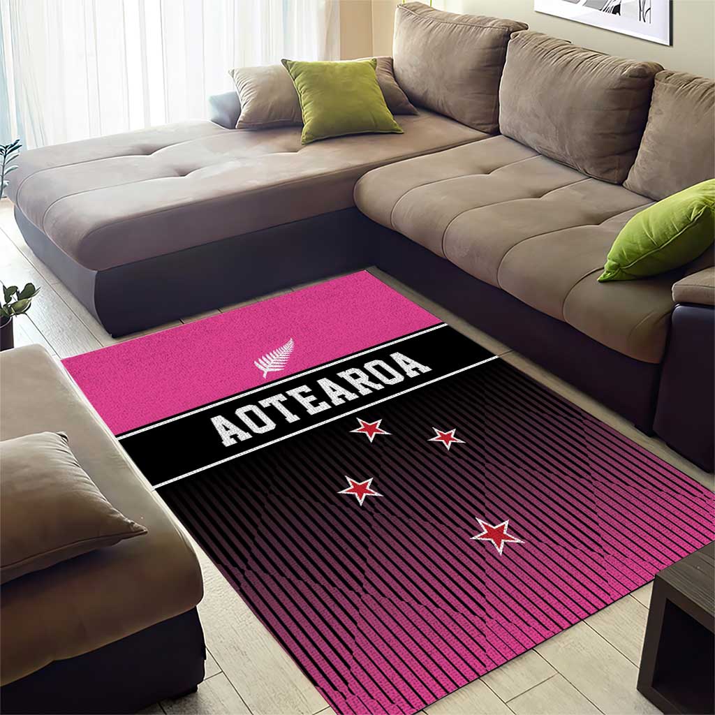 New Zealand Women Cricket Area Rug Pink Simple Style LT05 - Polynesian Pride