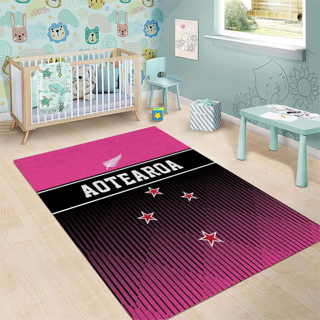 New Zealand Women Cricket Area Rug Pink Simple Style LT05 - Polynesian Pride