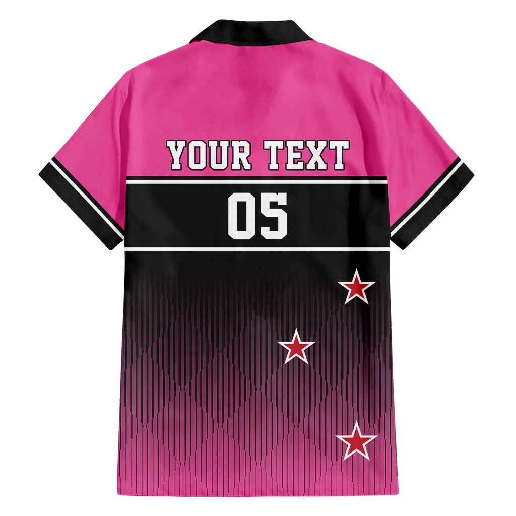 Custom New Zealand Women Cricket Family Matching Short Sleeve Bodycon Dress and Hawaiian Shirt Pink Simple Style LT05 - Polynesian Pride