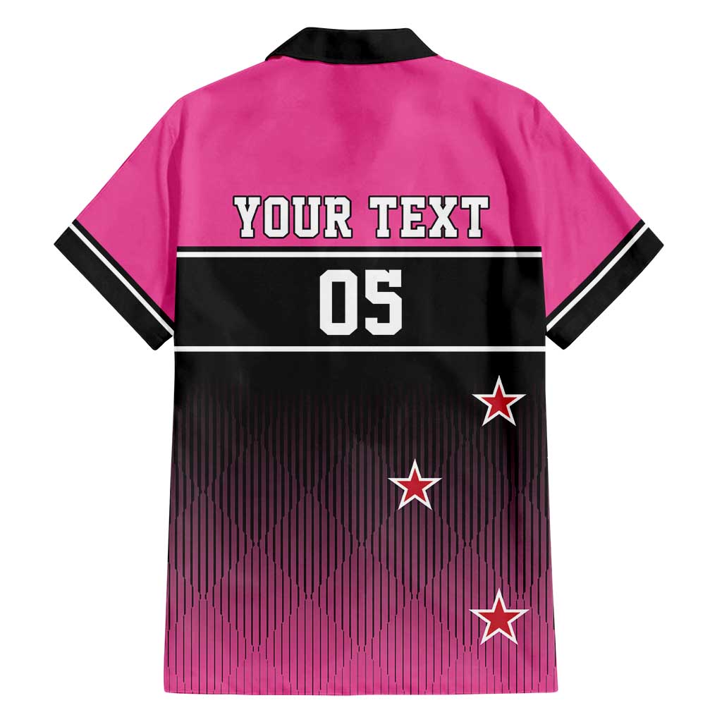 Custom New Zealand Women Cricket Family Matching Summer Maxi Dress and Hawaiian Shirt Pink Simple Style LT05 - Polynesian Pride