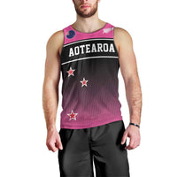 Custom New Zealand Women Cricket Men Tank Top Pink Simple Style