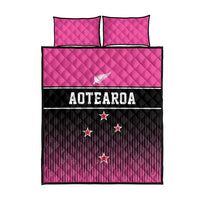 New Zealand Women Cricket Quilt Bed Set Pink Simple Style LT05 - Polynesian Pride