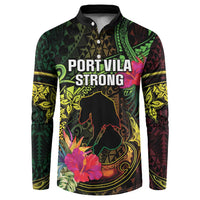 Vanuatu Button Sweatshirt Be Strong Pray For Port Vila