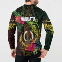 Vanuatu Button Sweatshirt Be Strong Pray For Port Vila