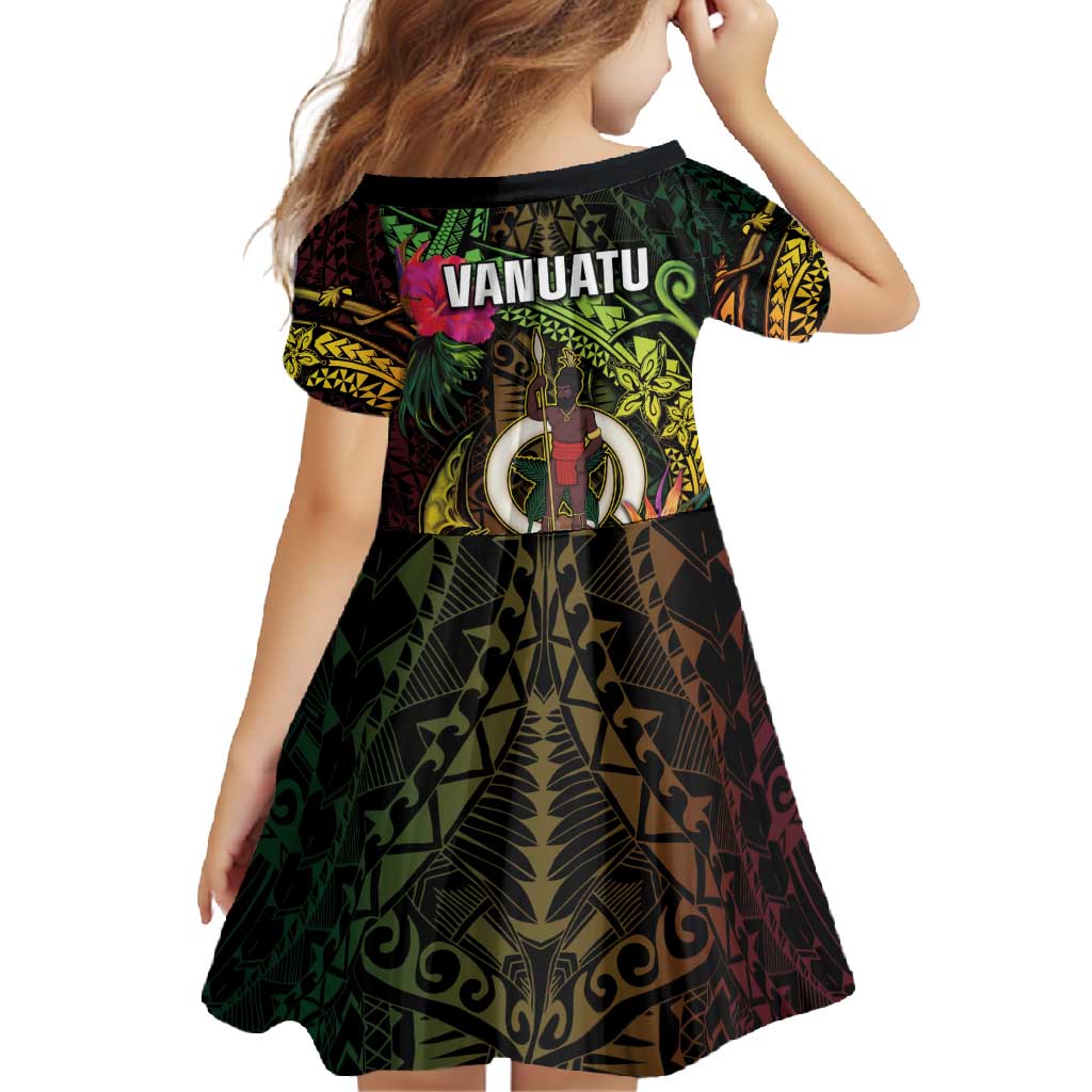 Vanuatu Family Matching Short Sleeve Bodycon Dress and Hawaiian Shirt Be Strong Pray For Port Vila LT05 - Polynesian Pride