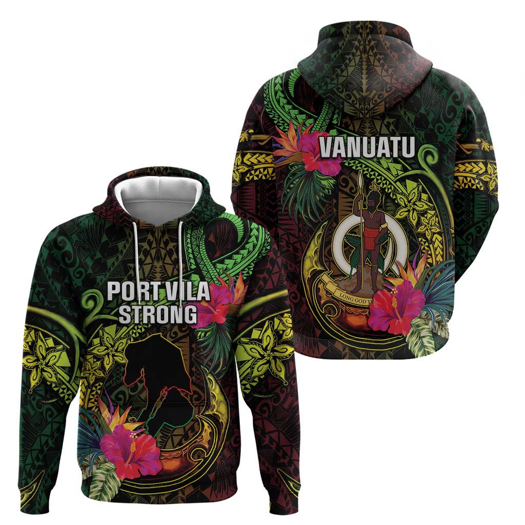 Vanuatu Zip Hoodie Be Strong Pray For Port Vila