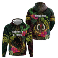 Vanuatu Zip Hoodie Be Strong Pray For Port Vila