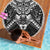 New Zealand Morepork Beach Blanket Maori Pattern Black