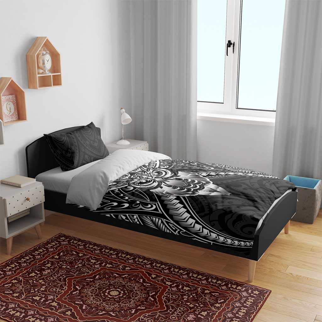 New Zealand Morepork Bedding Set Maori Pattern Black