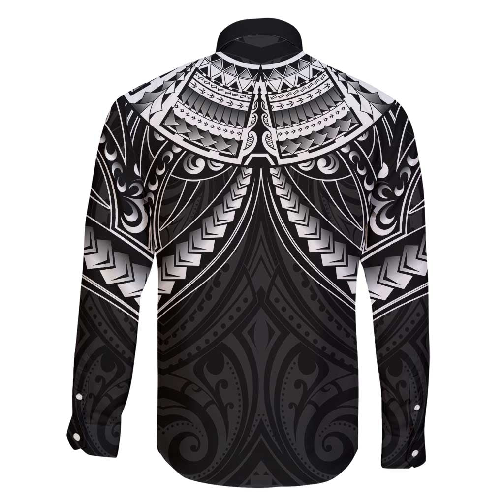 New Zealand Morepork Family Matching Short Sleeve Bodycon Dress and Hawaiian Shirt Maori Pattern Black LT05 - Polynesian Pride