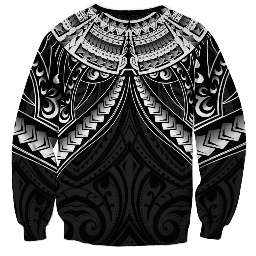 New Zealand Morepork Sweatshirt Maori Pattern Black