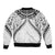 New Zealand Morepork Bomber Jacket Maori Pattern White