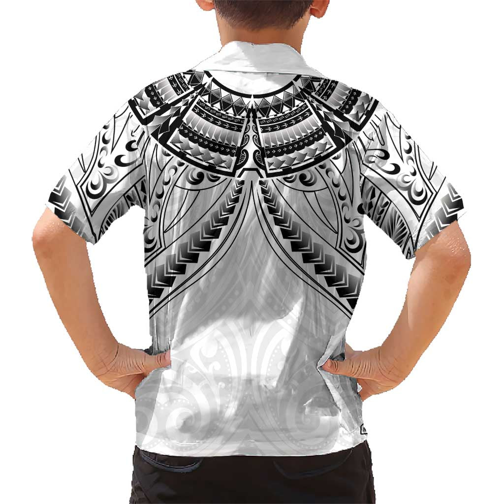 New Zealand Morepork Hawaiian Shirt Maori Pattern White