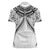 New Zealand Morepork Women Polo Shirt Maori Pattern White