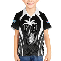 Custom Fiji Rugby Hawaiian Shirt Fijian Warrior Black