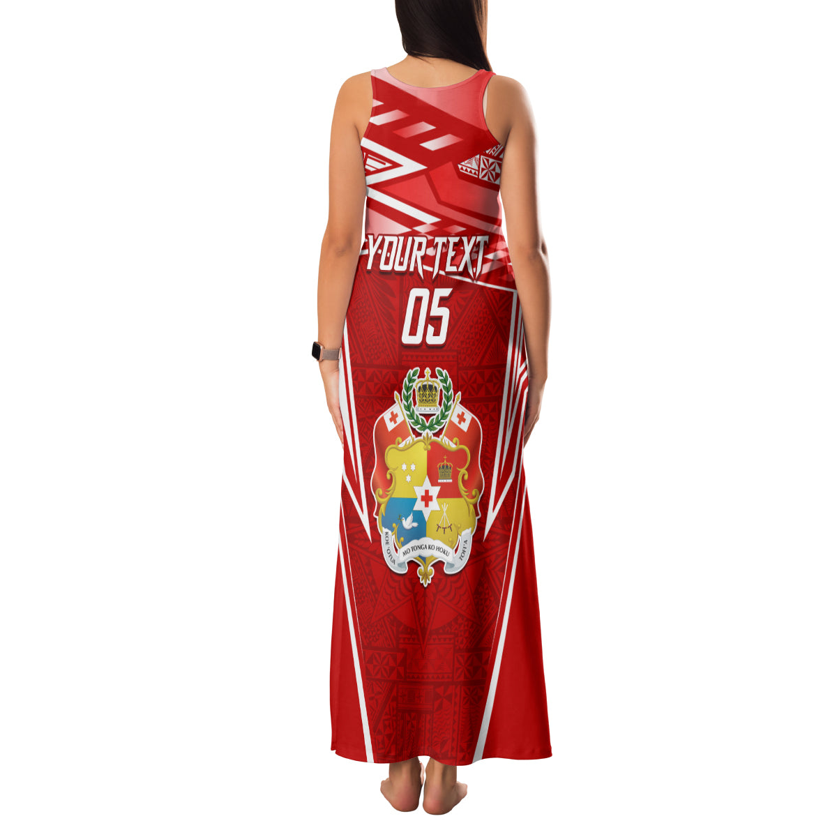 Custom Tonga Rugby Family Matching Tank Maxi Dress and Hawaiian Shirt Kupesi Ngatu Pattern