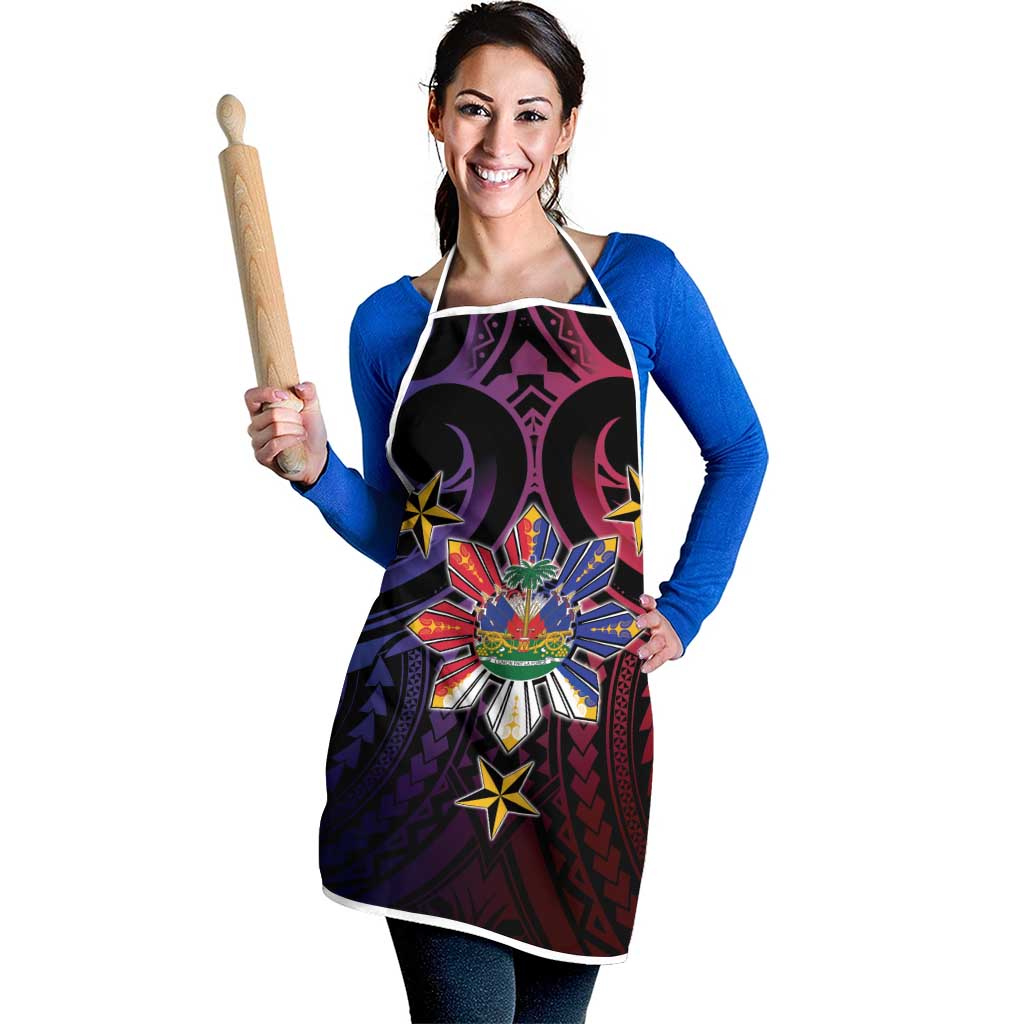 Haiti Philippines Apron Haitian Coat Of Arms With Filipino Sun