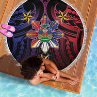 Haiti Philippines Beach Blanket Haitian Coat Of Arms With Filipino Sun
