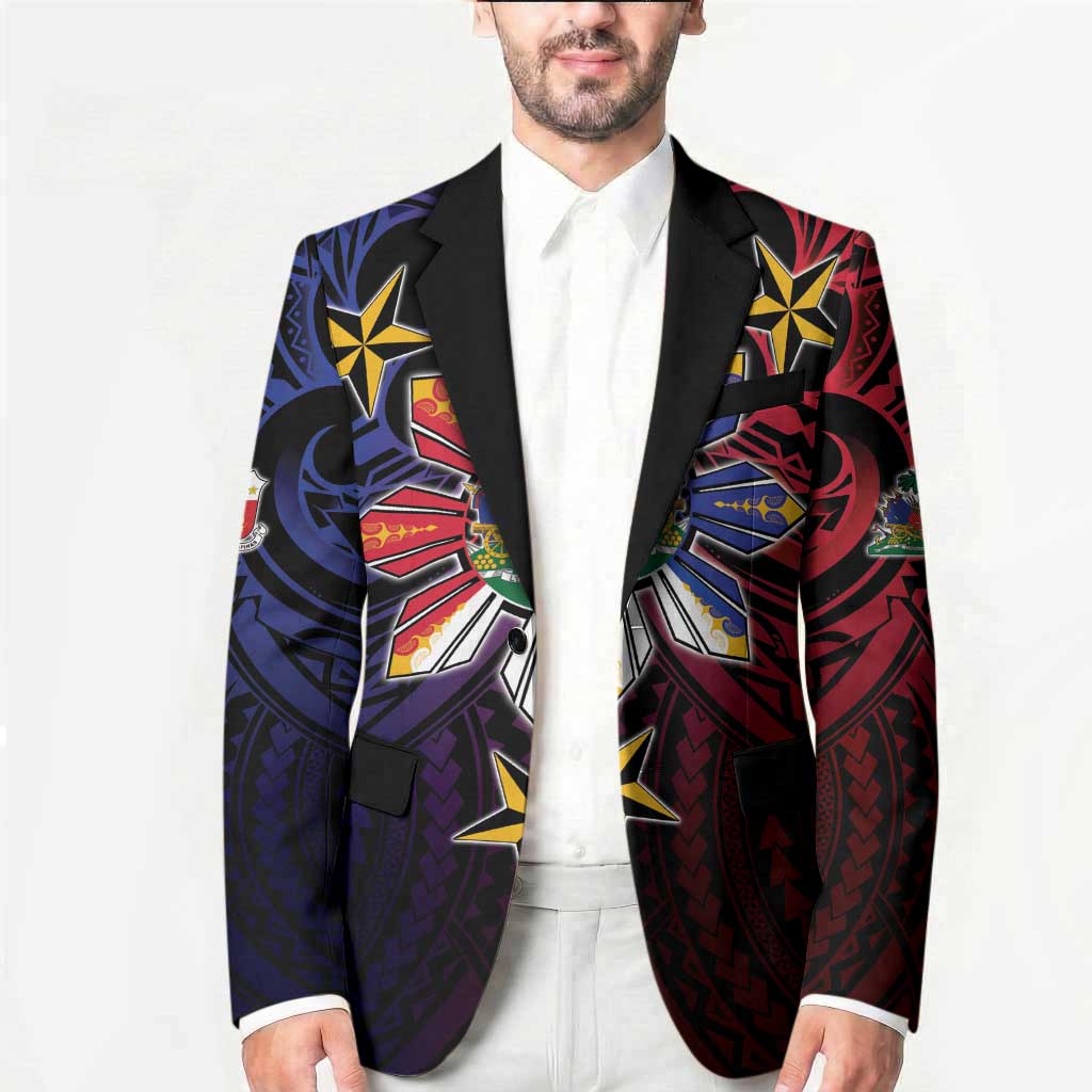 Haiti Philippines Blazer Haitian Coat Of Arms With Filipino Sun