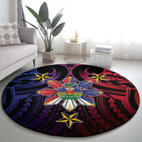 Haiti Philippines Round Carpet Haitian Coat Of Arms With Filipino Sun