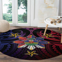 Haiti Philippines Round Carpet Haitian Coat Of Arms With Filipino Sun