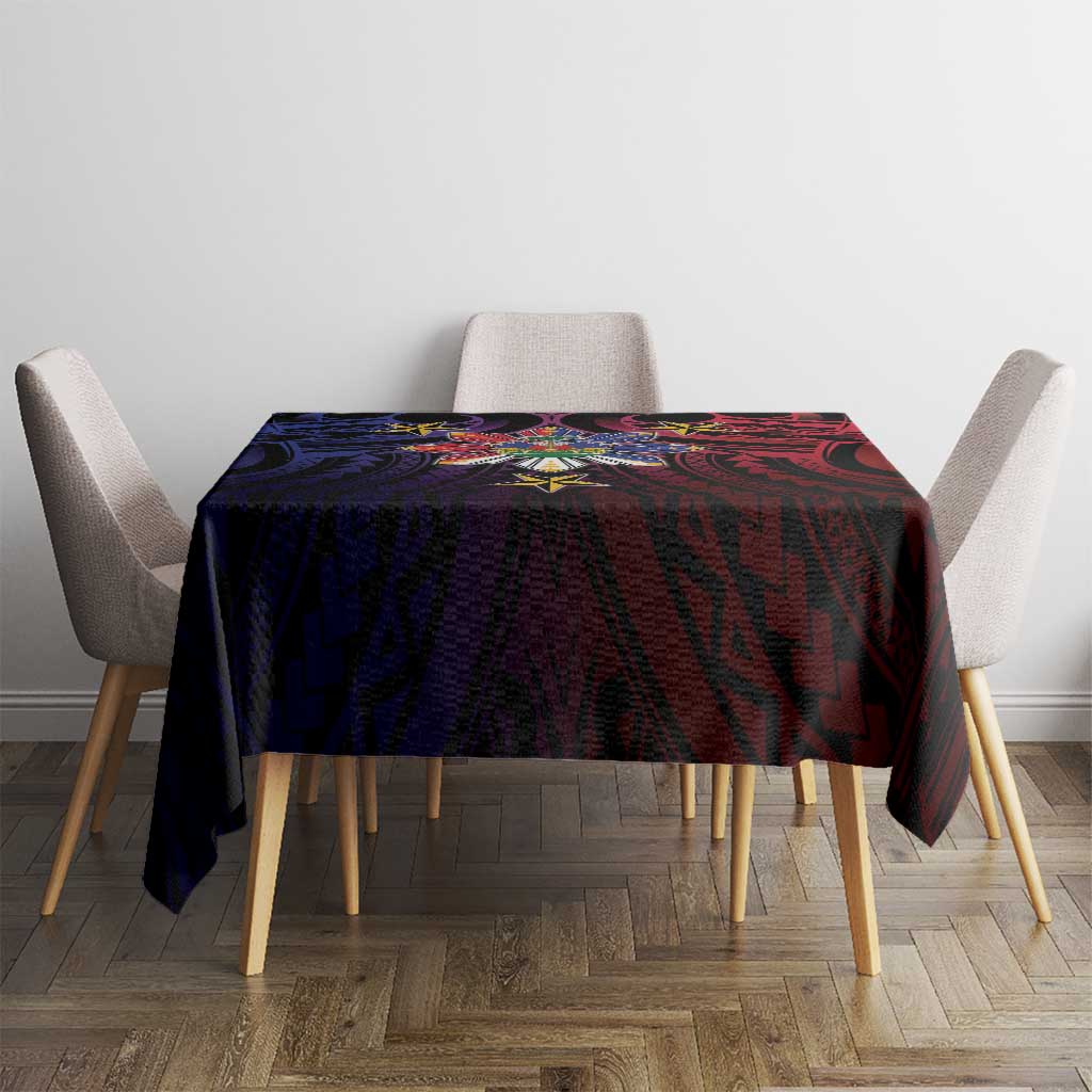 Haiti Philippines Tablecloth Haitian Coat Of Arms With Filipino Sun