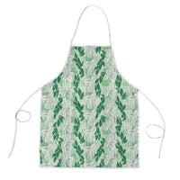 Hawaii Ti Leaf Maile Tuberose Lei Apron With Hanalei Leaf Green