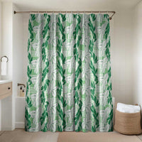 Hawaii Ti Leaf Maile Tuberose Lei Bathroom Set With Hanalei Leaf Green