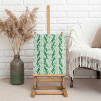 Hawaii Ti Leaf Maile Tuberose Lei Canvas Wall Art With Hanalei Leaf Green