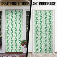 Hawaii Ti Leaf Maile Tuberose Lei Door Cover With Hanalei Leaf Green