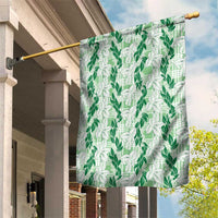 Hawaii Ti Leaf Maile Tuberose Lei Garden Flag With Hanalei Leaf Green