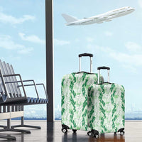 Hawaii Ti Leaf Maile Tuberose Lei Luggage Cover With Hanalei Leaf Green