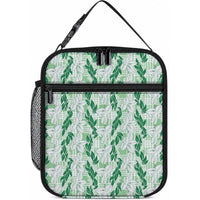 Hawaii Ti Leaf Maile Tuberose Lei Lunch Bag With Hanalei Leaf Green LT05 10.2 × 8.3 × 4.3 inch Green - Polynesian Pride