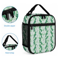 Hawaii Ti Leaf Maile Tuberose Lei Lunch Bag With Hanalei Leaf Green LT05 - Polynesian Pride