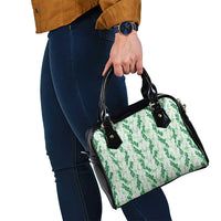 Hawaii Ti Leaf Maile Tuberose Lei Shoulder Handbag With Hanalei Leaf Green