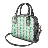 Hawaii Ti Leaf Maile Tuberose Lei Shoulder Handbag With Hanalei Leaf Green