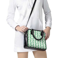 Hawaii Ti Leaf Maile Tuberose Lei Shoulder Handbag With Hanalei Leaf Green