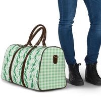 Hawaii Ti Leaf Maile Tuberose Lei Travel Bag With Hanalei Leaf Green