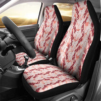 Hawaii Ti Leaf Maile Tuberose Lei Car Seat Cover With Hanalei Leaf Red