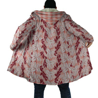 Hawaii Ti Leaf Maile Tuberose Lei Cloak With Hanalei Leaf Red