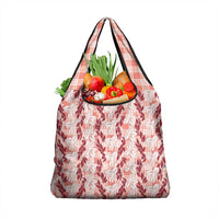 Hawaii Ti Leaf Maile Tuberose Lei Grocery Bag With Hanalei Leaf Red