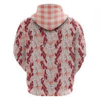 Hawaii Ti Leaf Maile Tuberose Lei Hoodie With Hanalei Leaf Red