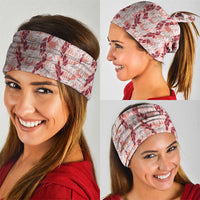 Hawaii Ti Leaf Maile Tuberose Lei Neck Gaiter With Hanalei Leaf Red