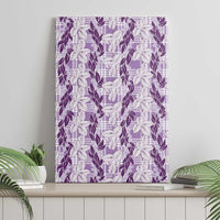 Hawaii Ti Leaf Maile Tuberose Lei Canvas Wall Art With Hanalei Leaf Purple