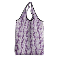 Hawaii Ti Leaf Maile Tuberose Lei Grocery Bag With Hanalei Leaf Purple