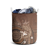 Samoa Tatau Marlin Laundry Basket With Siapo Motifs Brown