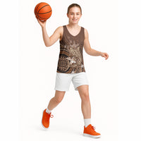 Samoa Tatau Marlin Basketball Jersey With Siapo Motifs Brown