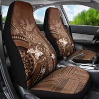 Samoa Tatau Marlin Car Seat Cover With Siapo Motifs Brown
